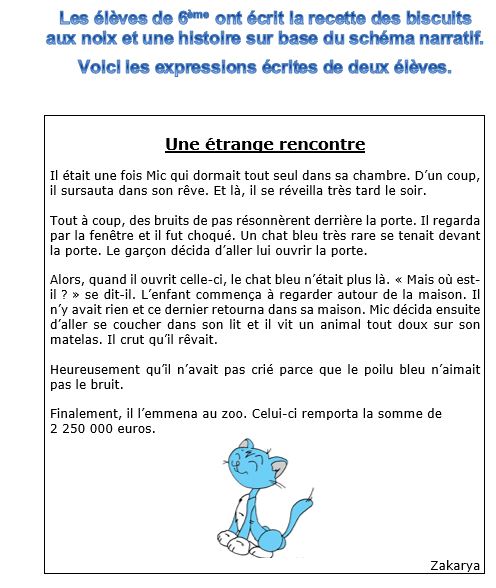 une étrange rencontre expression écrite